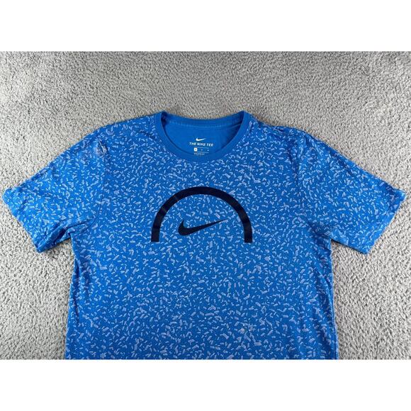 Nike Shirt Mens Medium Blue Athletic Stretch Fit Tee Crew Neck Short Sleeve - Picture 2 of 11